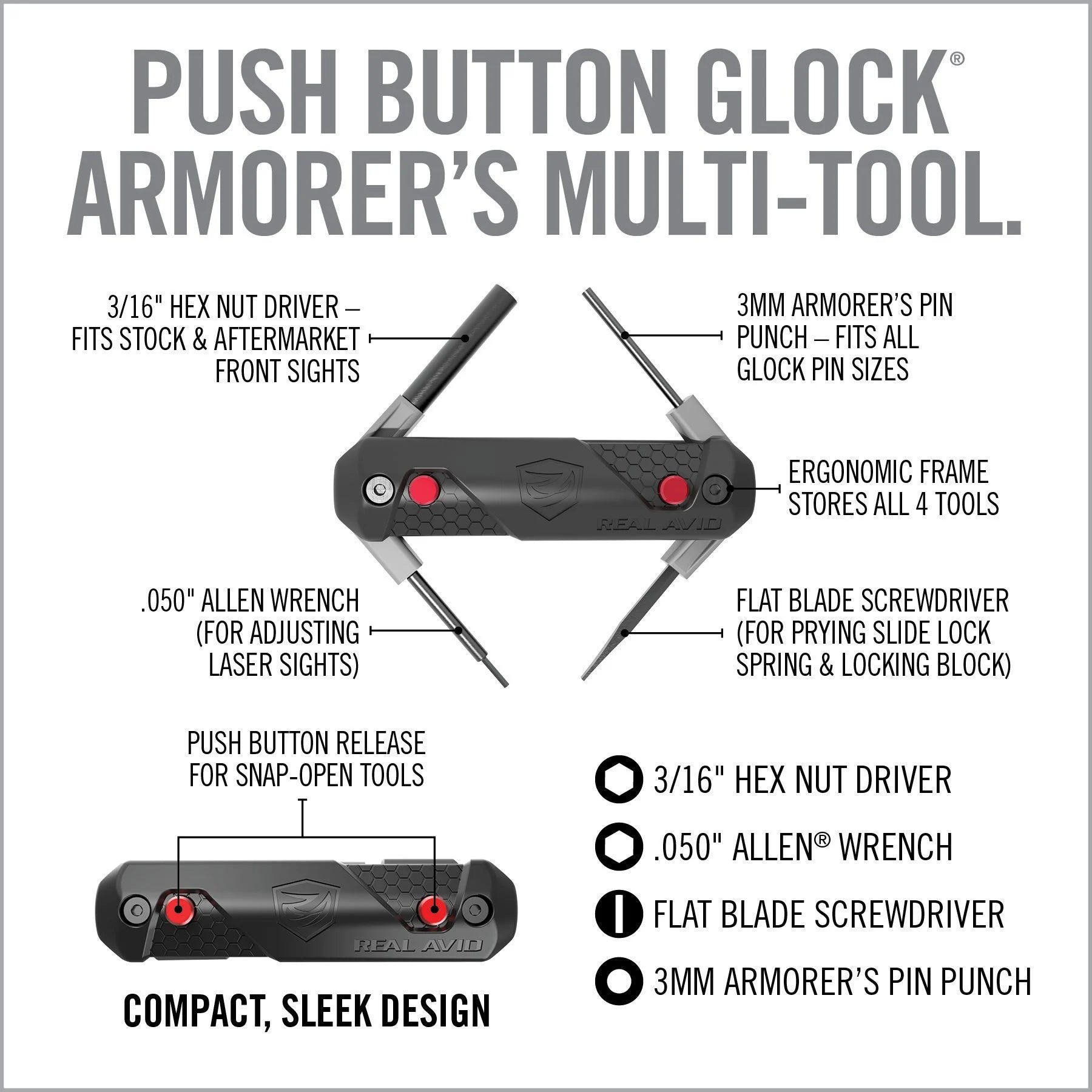 Tactical Trophy | Real Avid 4-in-1 Tool - Glock