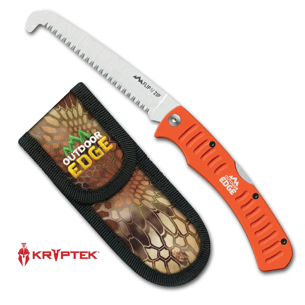 Tactical Trophy | Outdoor Edge Saw Flip N' Zip Orange