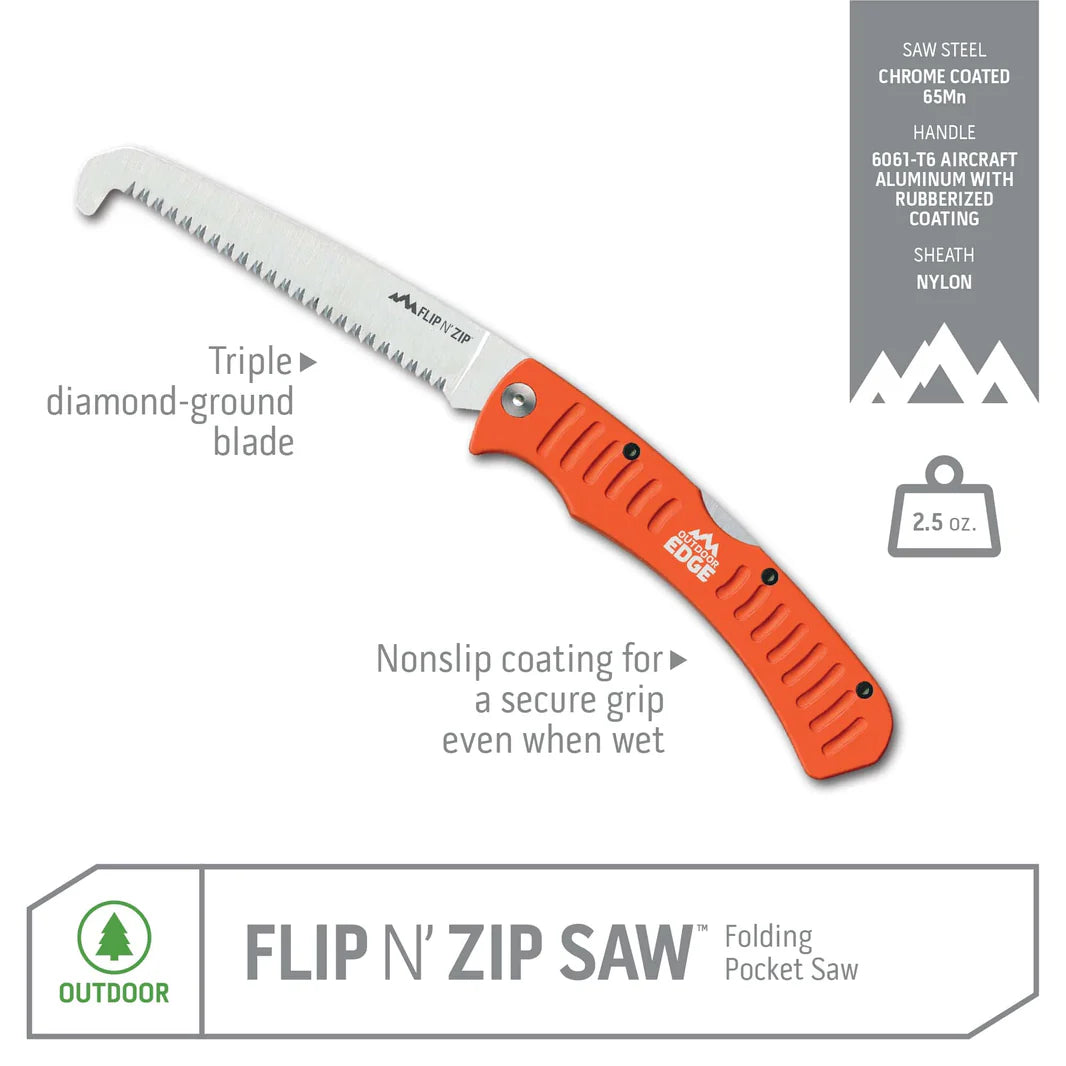 Tactical Trophy | Outdoor Edge Saw Flip N&#39; Zip Orange