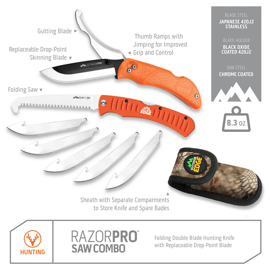 Tactical Trophy | Outdoor Edge Knife Set 3,5&quot; RazorPro/Saw