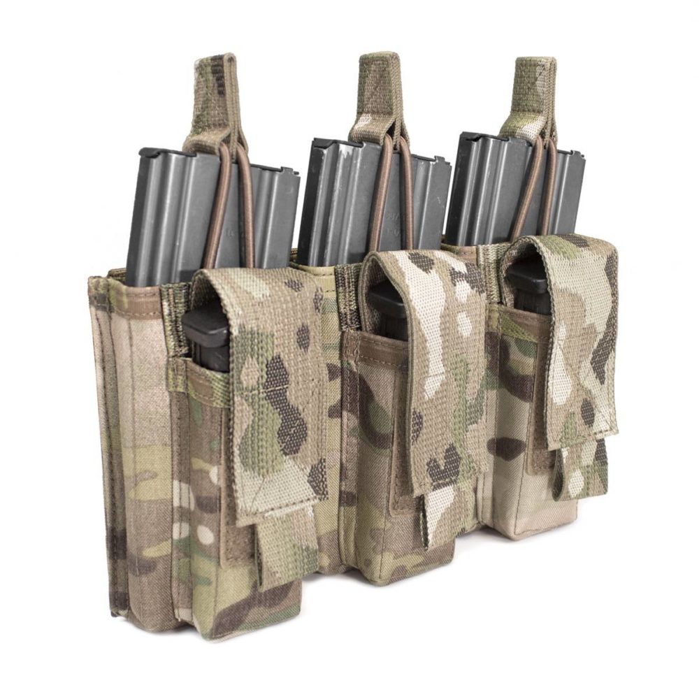 Tactical Trophy | Triple Open 5.56MM Mag/Bungee Retention with 3 pistol pouches – Multicam